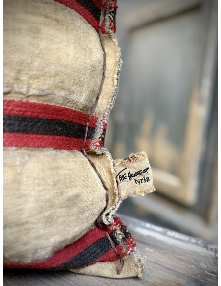Cuscino Artigianale in Lino e Cotone a righe