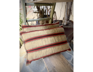 Cuscino Artigianale in Lino e Cotone a righe