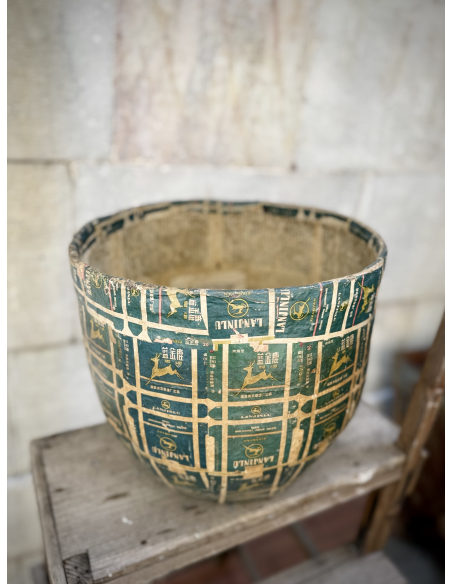 Vaso decorativo in carta pesta con fantasia vintage