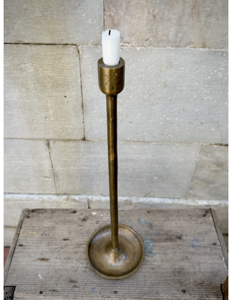 Candeliere in lega di metallo dorato (H 50 cm)