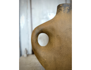 Vaso in terracotta effetto bronzo con manico 2