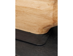 Lampada da terra in legno di mango stile Japandi (H 120 cm) 2
