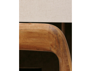 Lampada da tavolo in legno di mango stile Japandi (H 86 cm) 2