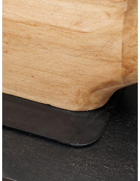 Lampada da tavolo in legno di mango stile Japandi (H 86 cm)